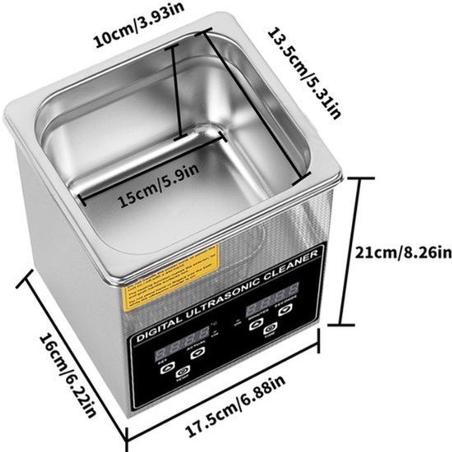 Ultrasoonreiniger 2L - Digitale Timer 60W - Roestvrij Staal - Voor Sieraden En Brillen - Huishoudelijk Apparaat