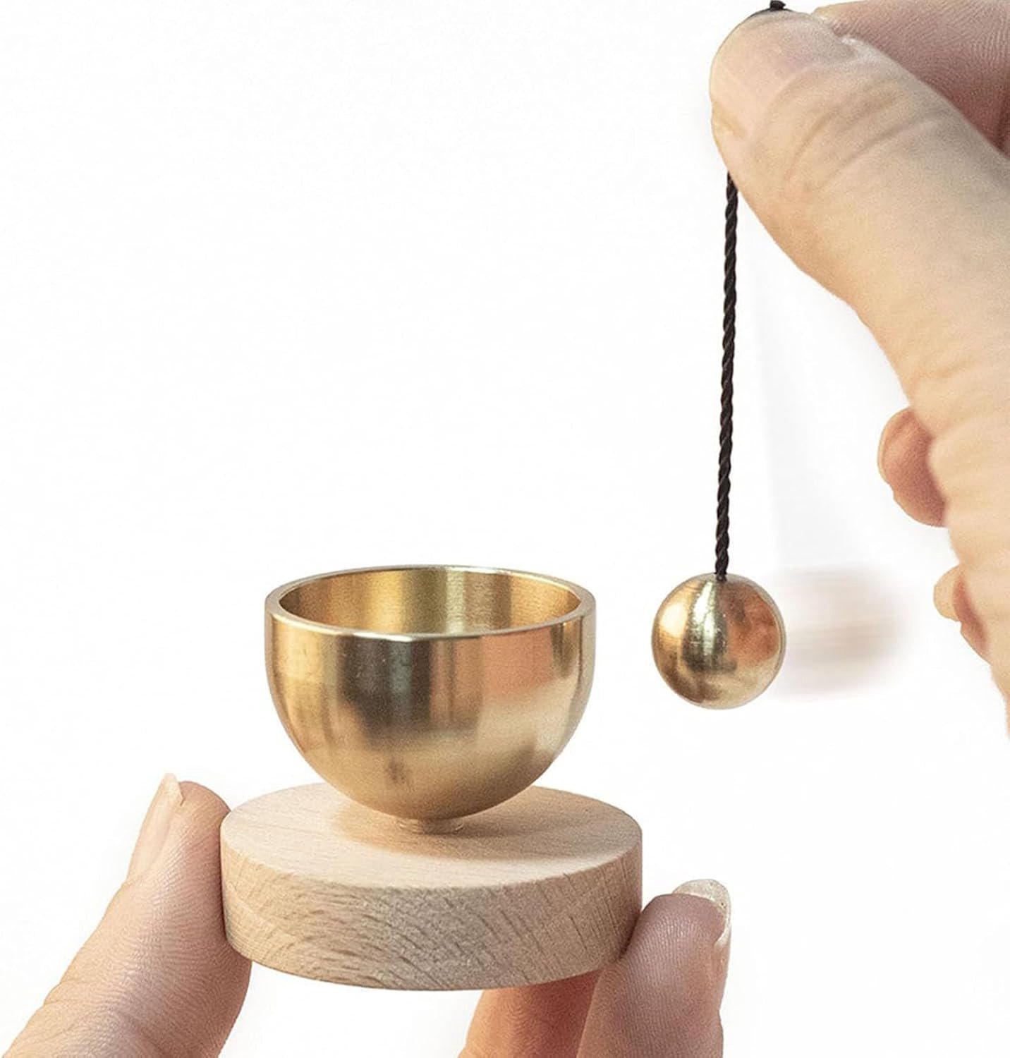 Klankschaal Kleine Houten Sokkels Met Belletjes