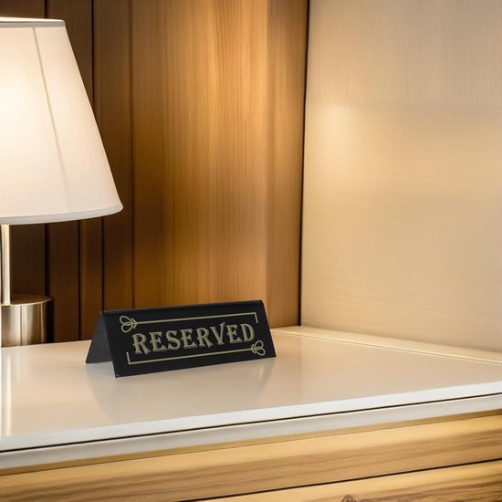 6 Stuks Delige Acryl Gereserveerde Tafelbordjes Zwart Dubbelzijdig Zichtbaar voor Bruiloften Banketten Restaurants Stevige Reserveringsborden Geschikt voor Diverse Evenementen — afbeelding 3