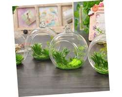 5 Stuks Glazen Hangende Bruiloftsornamenten Hangende Standaard Met 9 M Touw 10 Cm Platte Bodemdecoraties Voor Ceremoniescènes — afbeelding 2