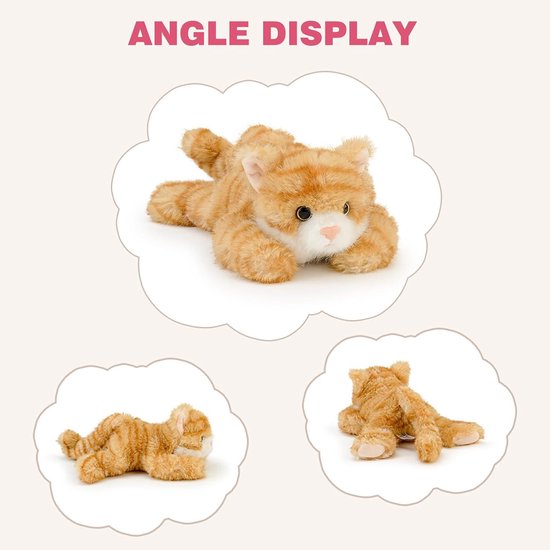 shownicer Kat knuffel oranje pluche kat Mini Cat Plush 15cm — afbeelding 5