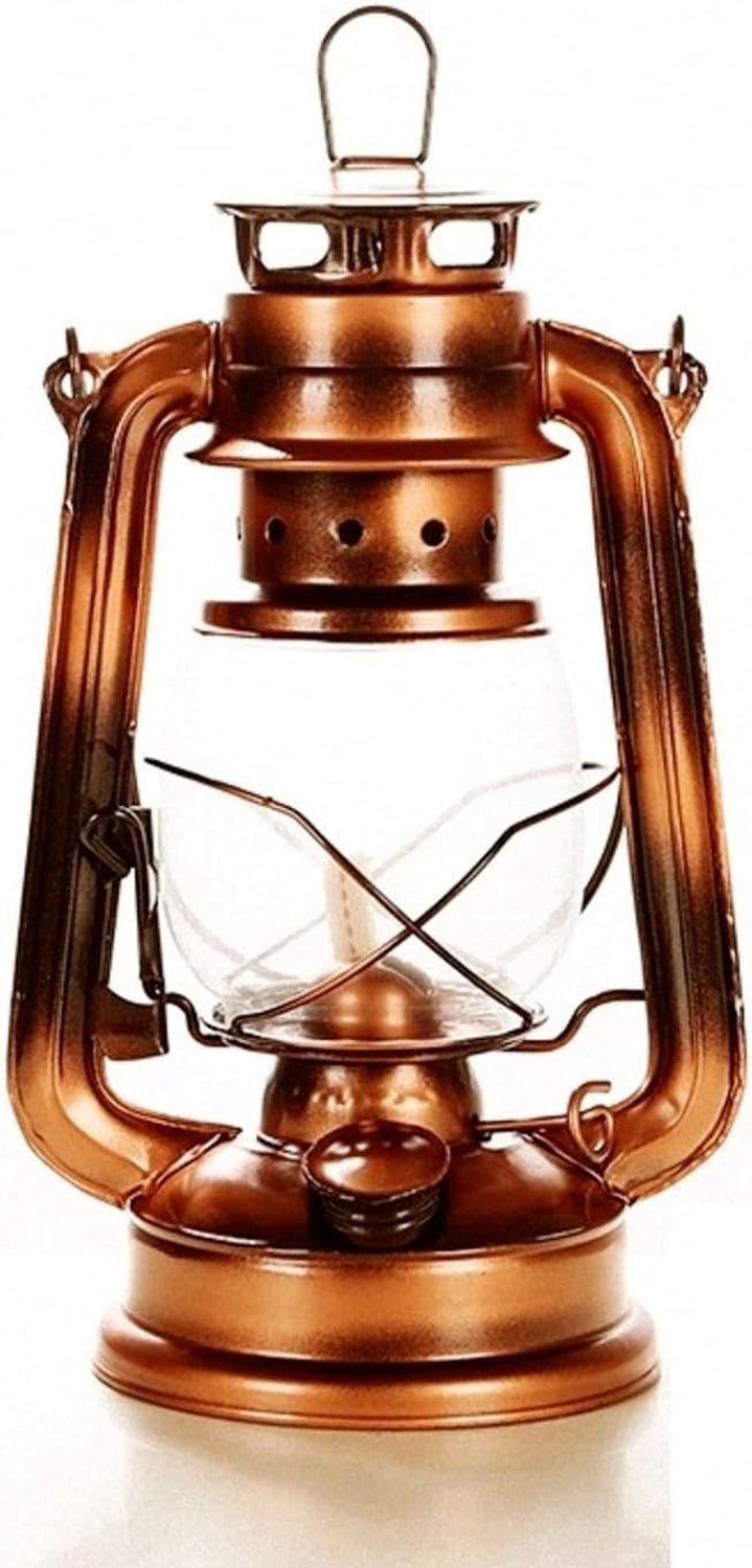 Fay Bless Olielamp, 24 cm 23,9 cm, LED Vintage Lantaarn, Camping Lights & Lantaarns, Kerosine Lantaarns voor Binnen of Buiten, Camping, Feest, (Cooper)