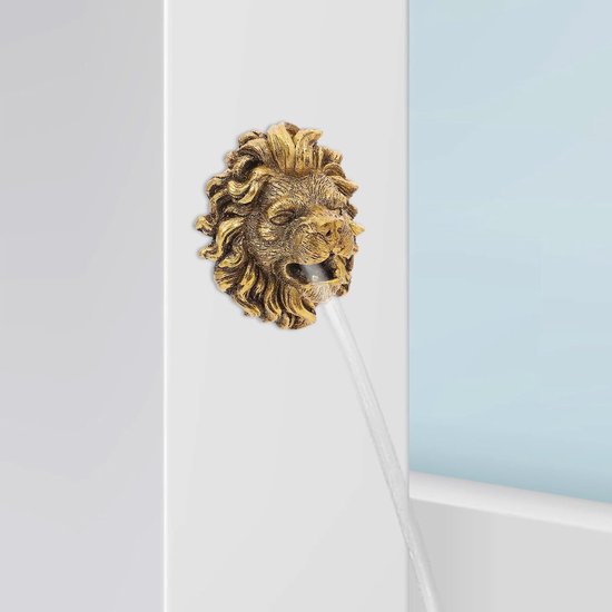 2 Stuks Muurbevestigde Leeuwenkop Fonteinuitlaat Decoratieve Tuin Waterspuiter van Eenvoudig Te Monteren Waterornament voor Vijvers Patio Achtertuin — afbeelding 2
