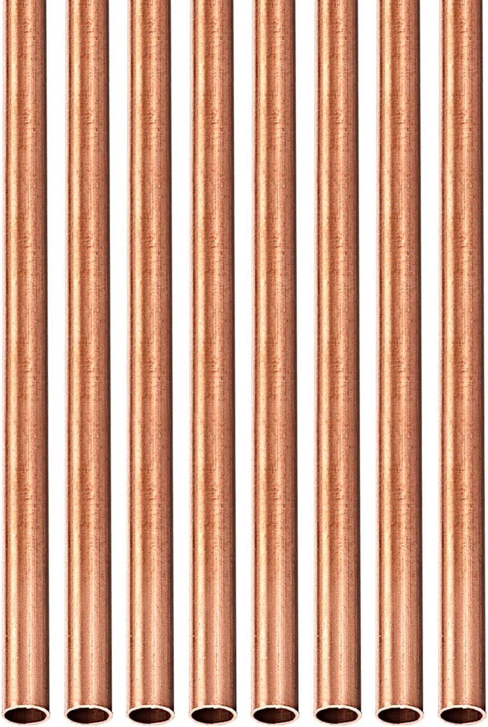Koperen buis 3mm x 0.2mm x 300mm - ronde metalen buizen - geschikt voor machinebouw en decoratieve frames - 8 stuks - ShopVlot
