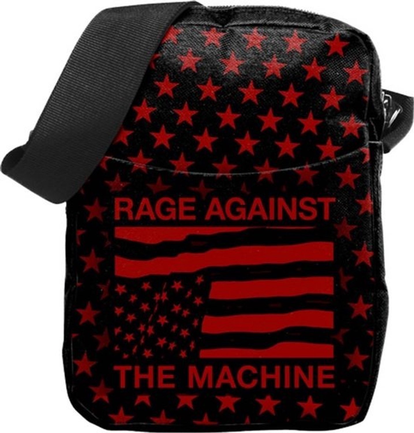 Crossbody tas met USA sterrenpatroon - Zwarte schoudertas