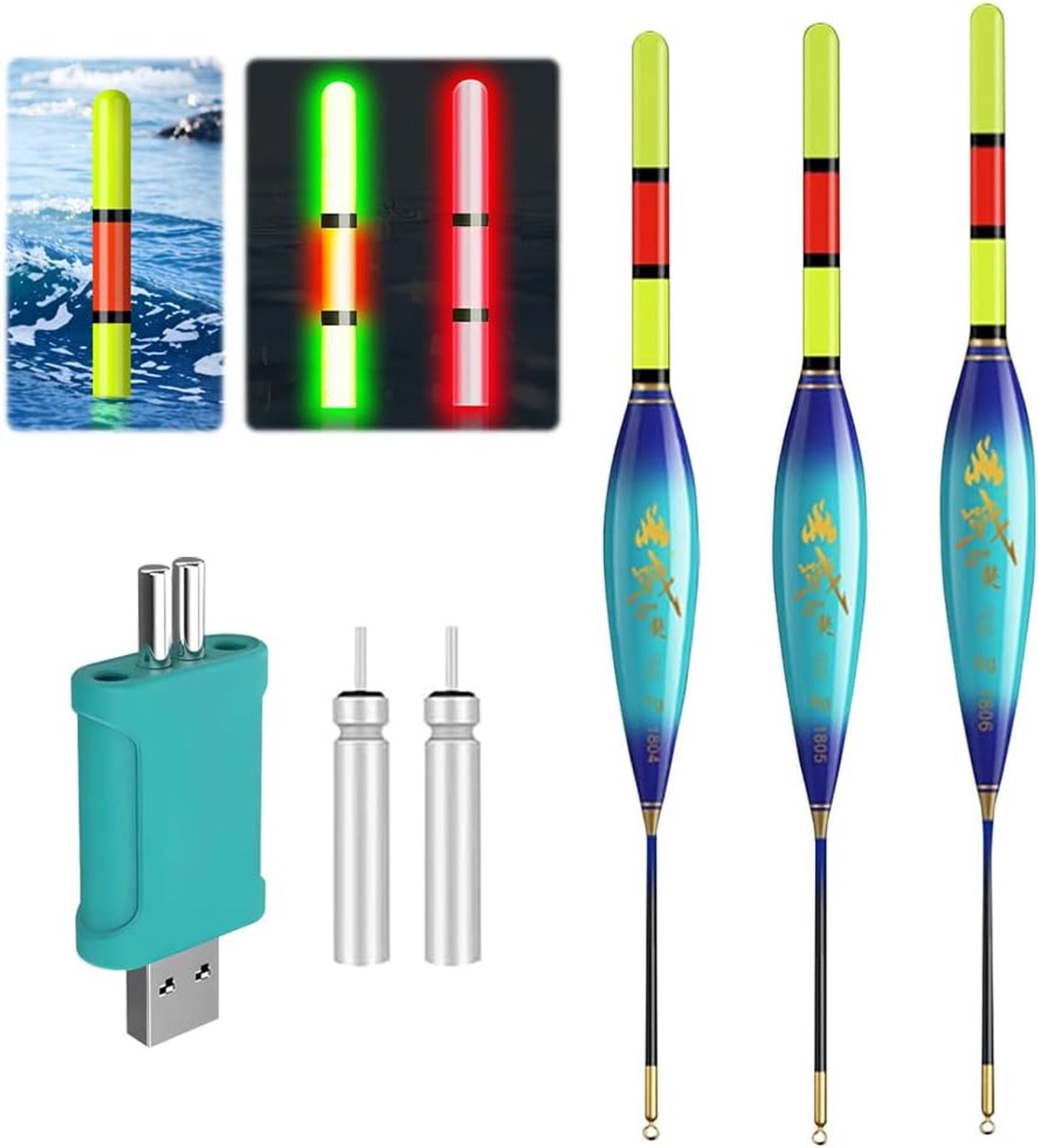 Led-visset met beetindicator - 7 g/8 g/9 g draagkracht - lichtgewicht nanomaterialen - uitstekende waterdichtheid - ShopVlot