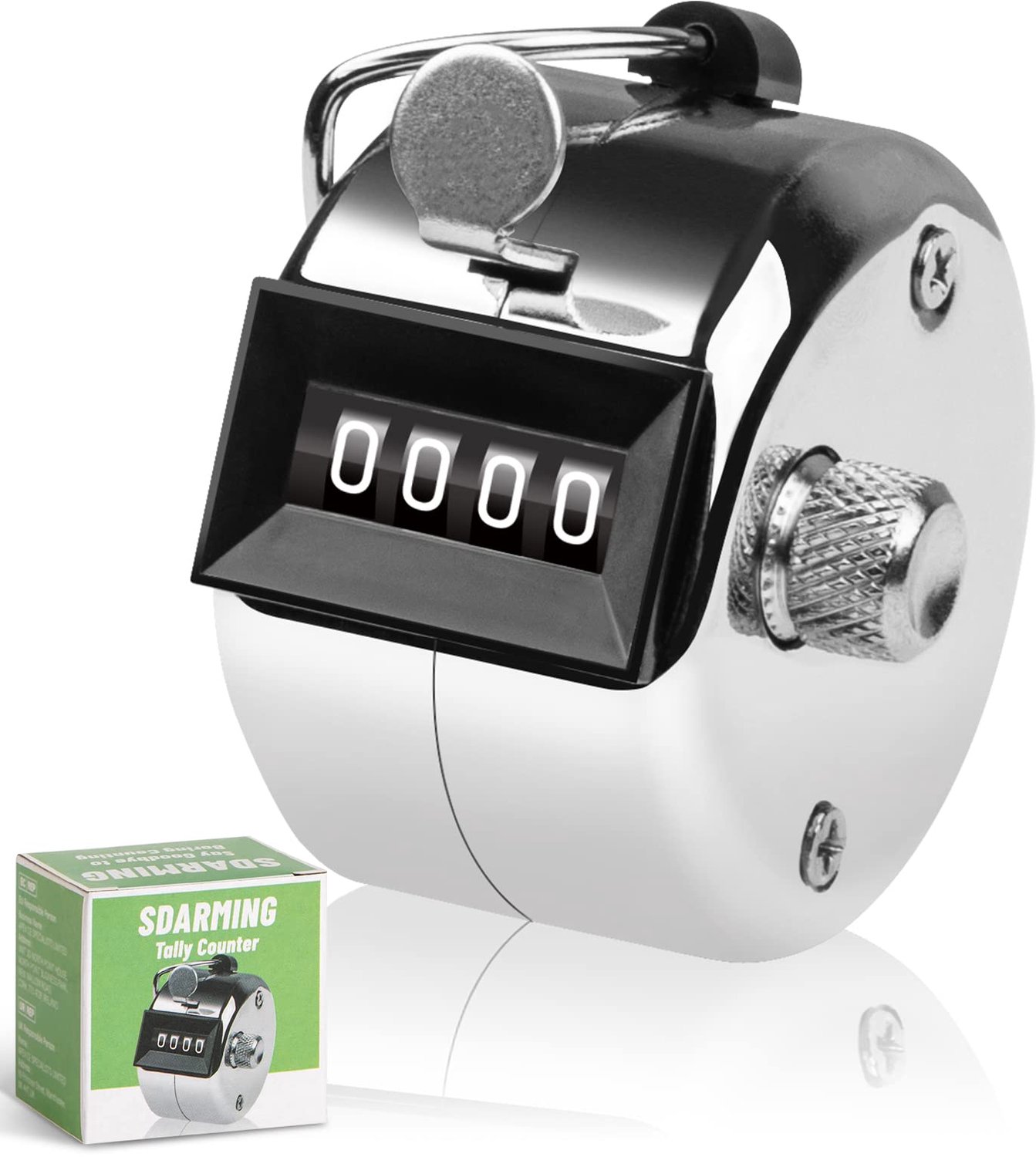 SDARMING tally teller, 4-cijferige clicker teller, metalen hand tally tellers clicker voor tellen, golf scoren - ShopVlot
