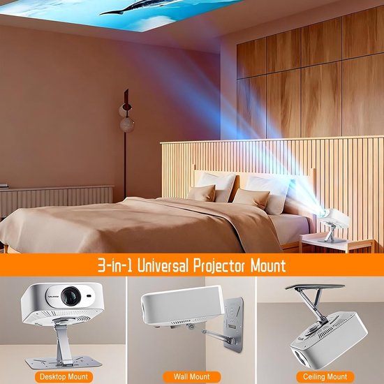 Verstelbare Desktop Projector Houder met Steun, Flexibele Hoek en Tot 10kg Draagcapaciteit voor Thuis en Kantoor — afbeelding 4
