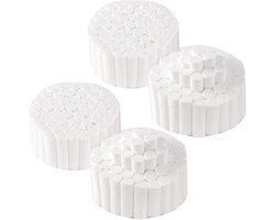 Watterollen voor neusbloeding, stoppen, 100% katoen, zeer absorberende tandwattenrollen, 1,0 x 3,8 cm, voor noodgevallen, kinderen en volwassenen, 50 stuks