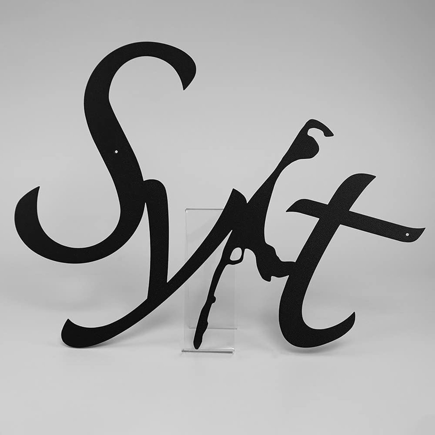 FH Sylt opschrift metalen bord zwart