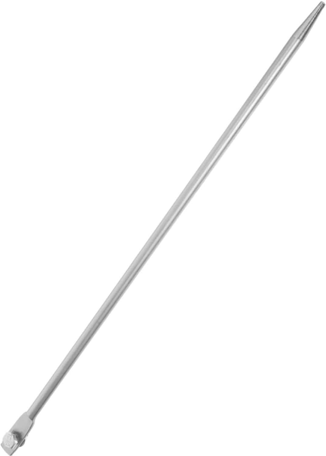 Hemobllo 50 cm gegalvaniseerde aardingsstaaf, één gat zilver