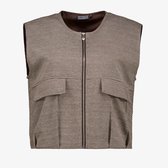 TwoDay dames gilet met print beige bruin - Maat S