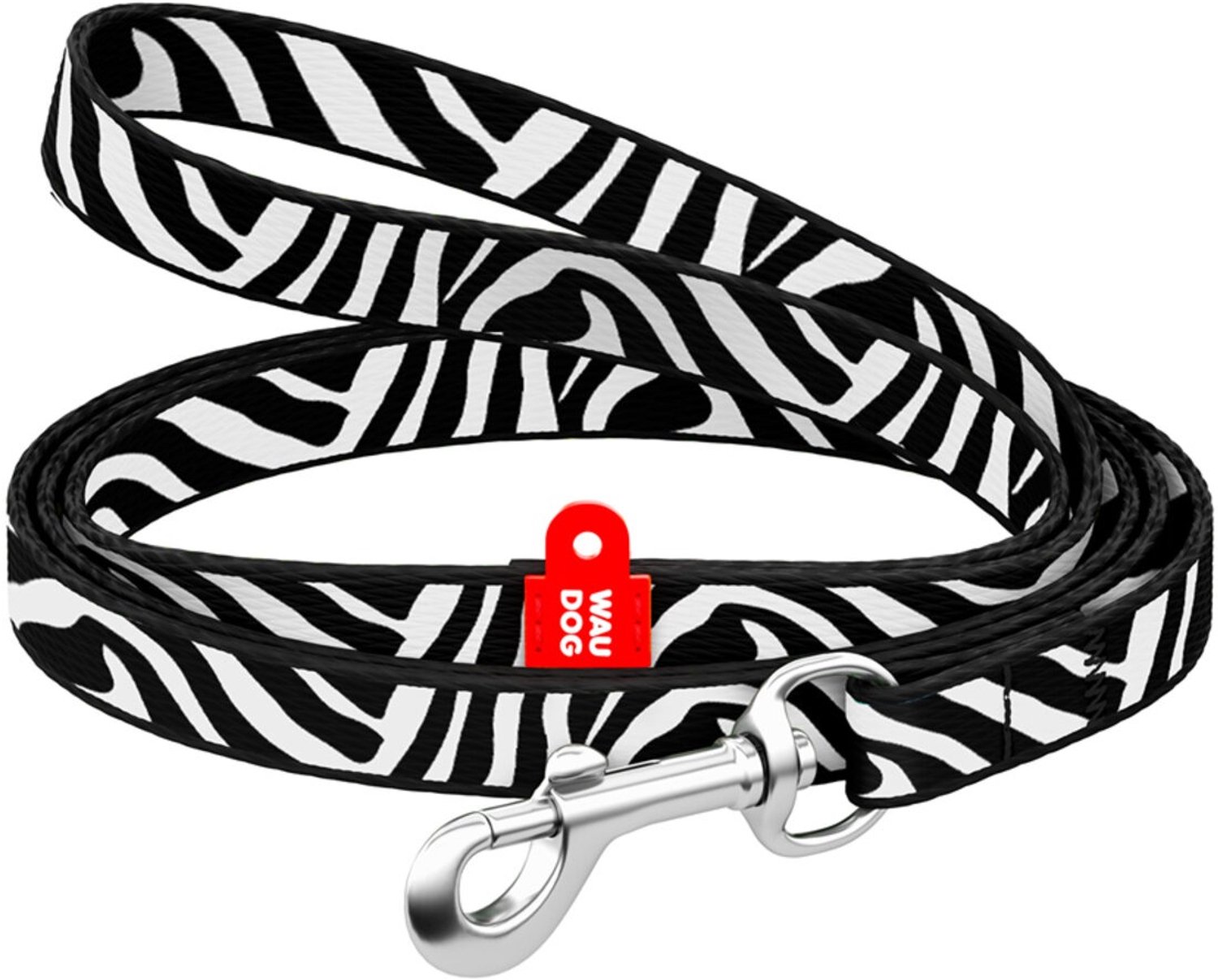 WAUDOG - Hondenriem Zebra - Nylon - 122 cm x 10 mm - Maat XS