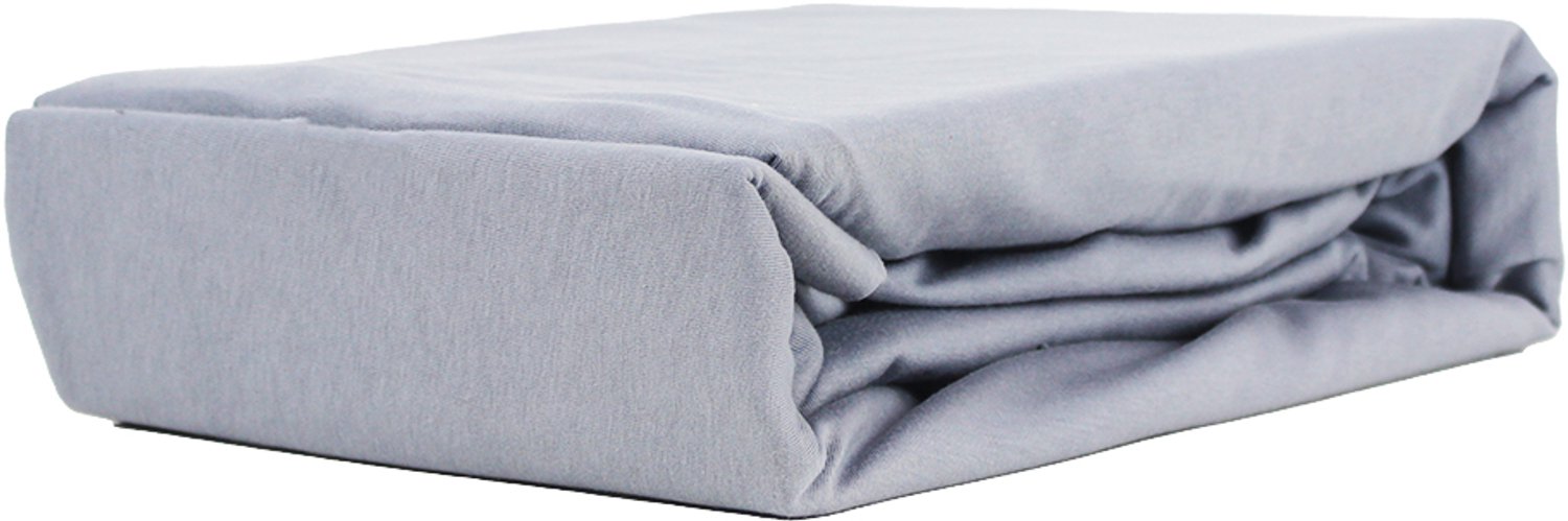 Kam-Pol Jersey Hoeslaken VIP 30cm Katoen Lichtgrijs 100x220