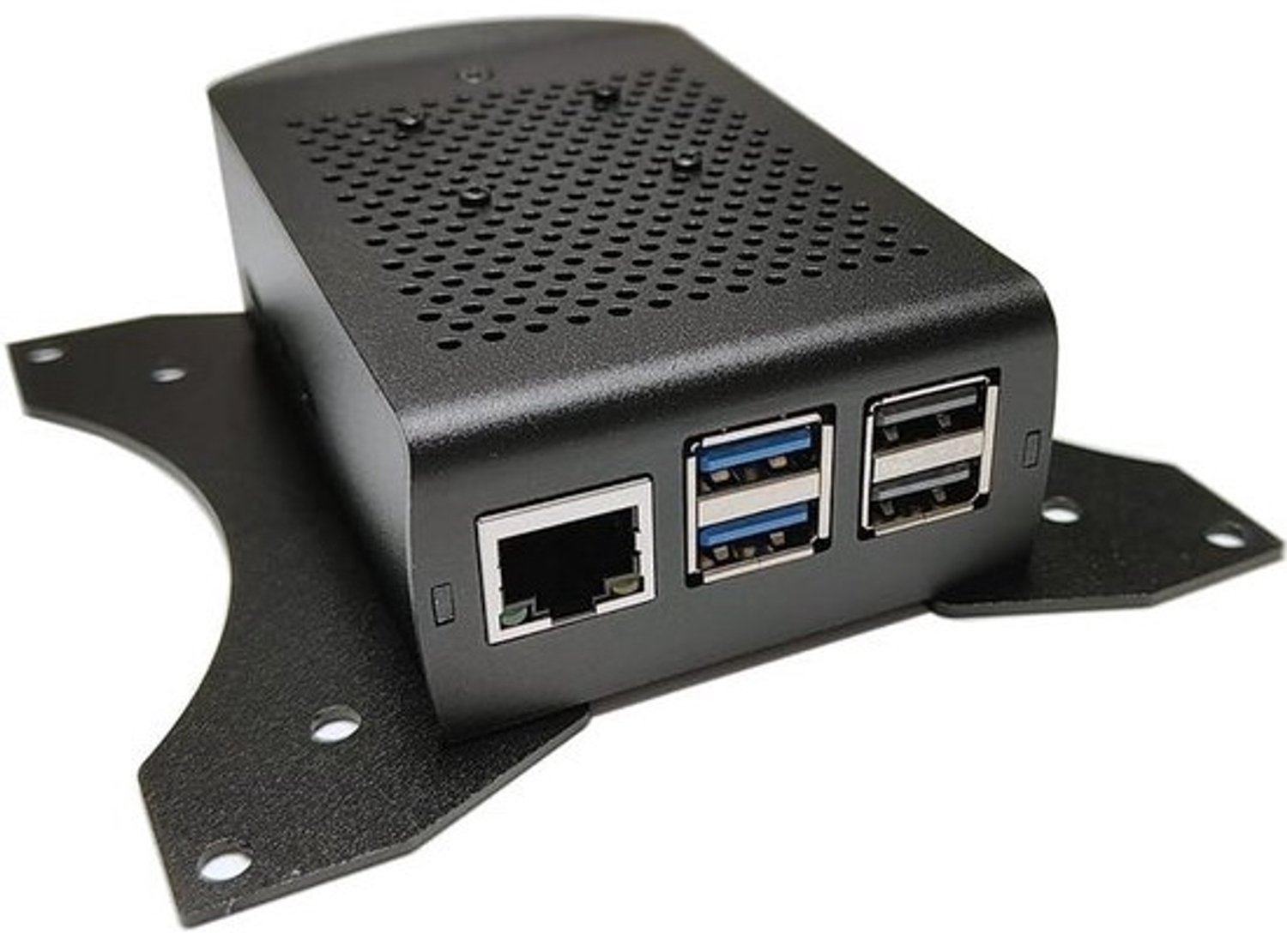Aluminium behuizing voor Raspberry Pi 5 met ventilator en VESA-montage (100x100)