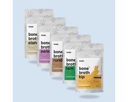 Bottenbouillon - Bone Broth - Honden & Katten - Lam, Kip, Eend, Rund, Eland - Mix Pack - Proefpakket - 5 Stuks