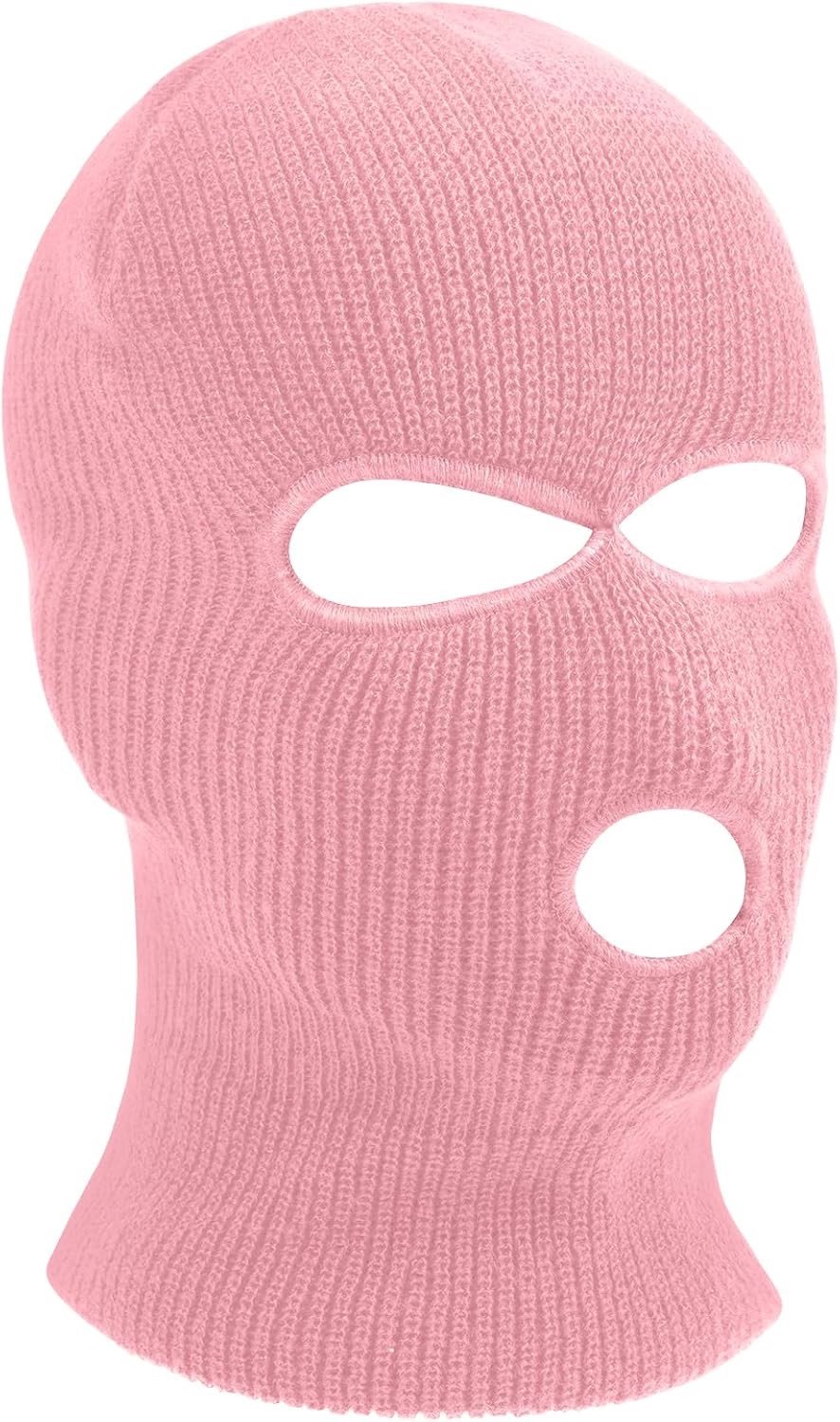 Balaclava - Lichtroze - Maat #1 - Gebreide Bivakmuts voor Motorfiets en Fiets