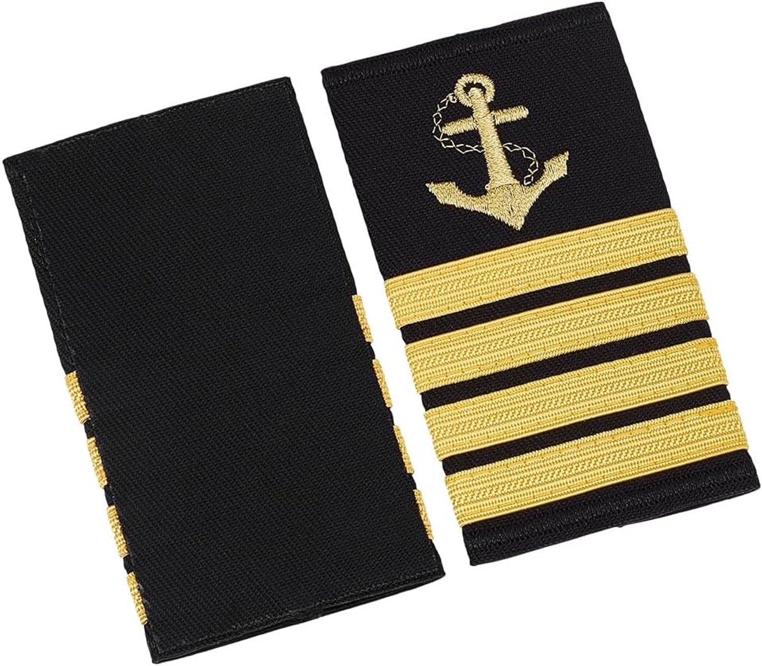 Navy Captain Carriers, 52 x 90 mm, Zwarte Polyester Schouderbanden voor Halloween, Kerst, Cosplay en Theateruitvoeringen