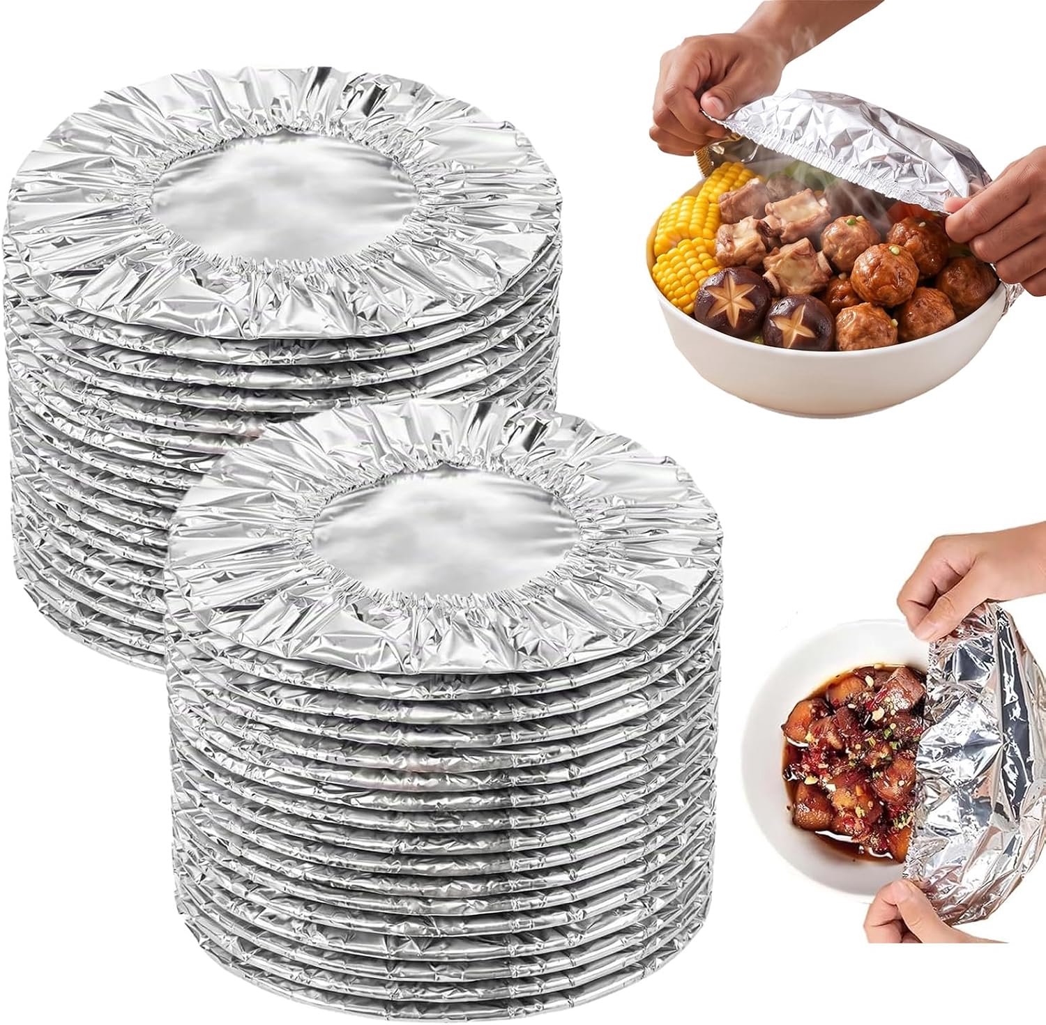 80 stuks deksels van aluminiumfolie, aluminiumfolie voor levensmiddelen - ShopVlot