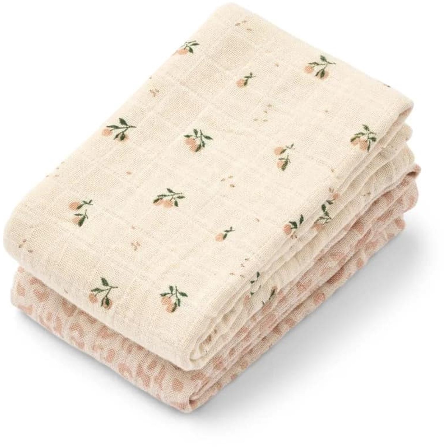 Liewood | Lewis Muslin Cloth 2-Pack Mini leo / Mini peach Mix