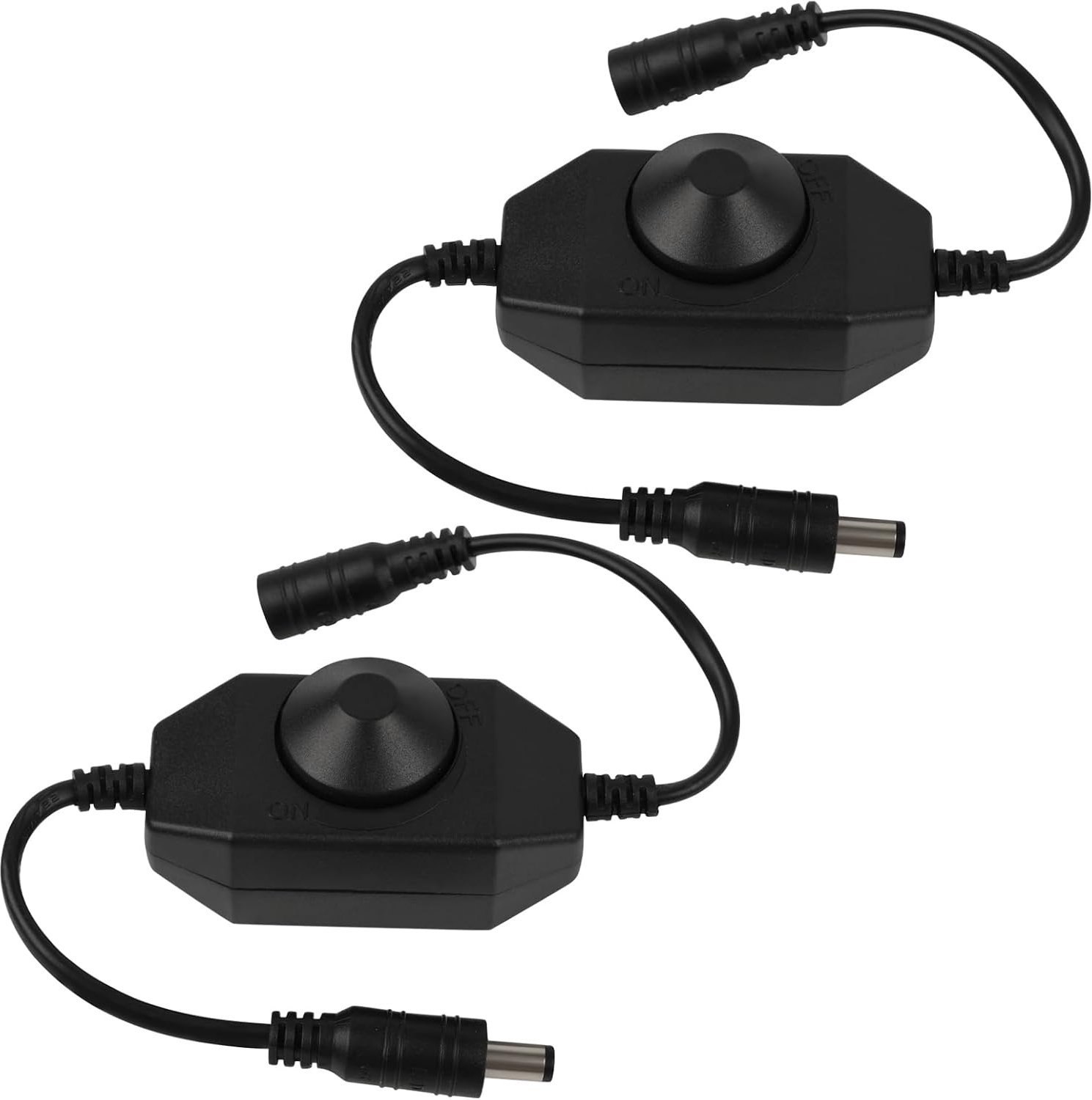 Led-dimmer, 12 V, 24 V, 2 stuks, PWM-controller, draaibaar, dimbaar, zonder flikkeren, voor COB SMD 5050/3528/2835/5630 - ShopVlot