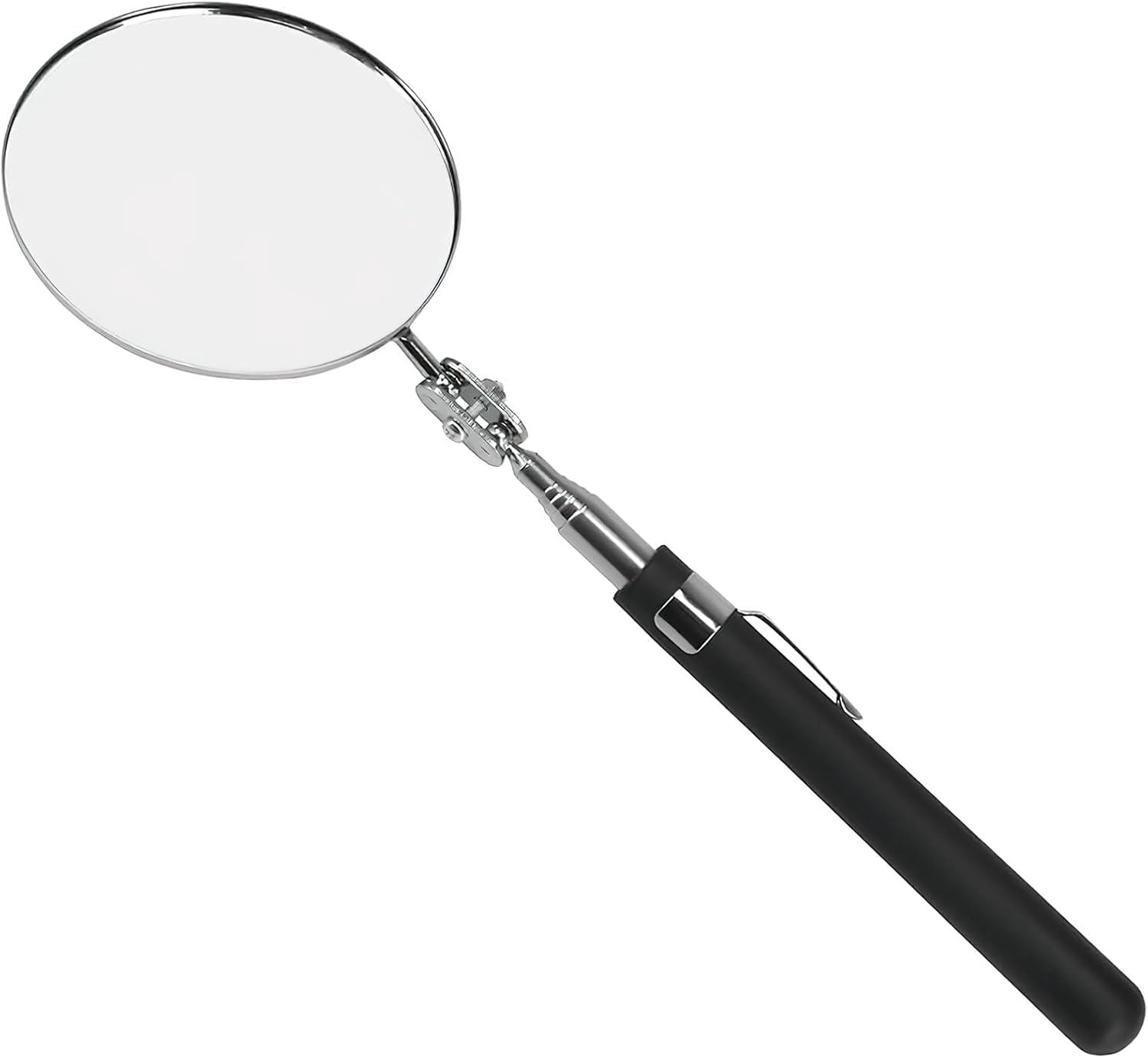 Zephyra Telescopic Inspection Mirror for Car, 360° Rotatable Mechanical Mirror, Diameter 85mm, Extendable Handle - ShopVlot