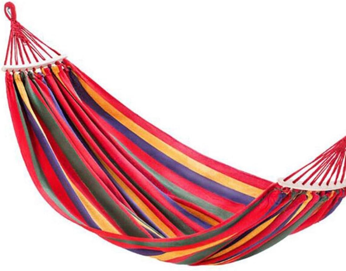 Opknoping Hangmat Binnen Thuis Slaapkamer Lazy Chair Reizen Outdoor Camping Swing Chair Dikke Canvas Bed Hangmatten (Color : Red, Size : 150cm)