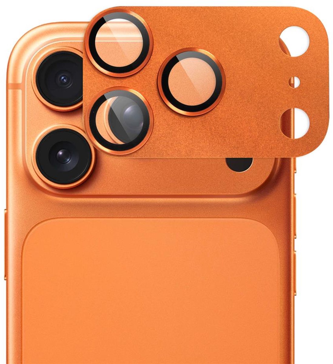 ScreenArmor Lens Shield iPhone 17 Pro Max Camera Protector – Oranje – Premium Aluminium Lensbescherming