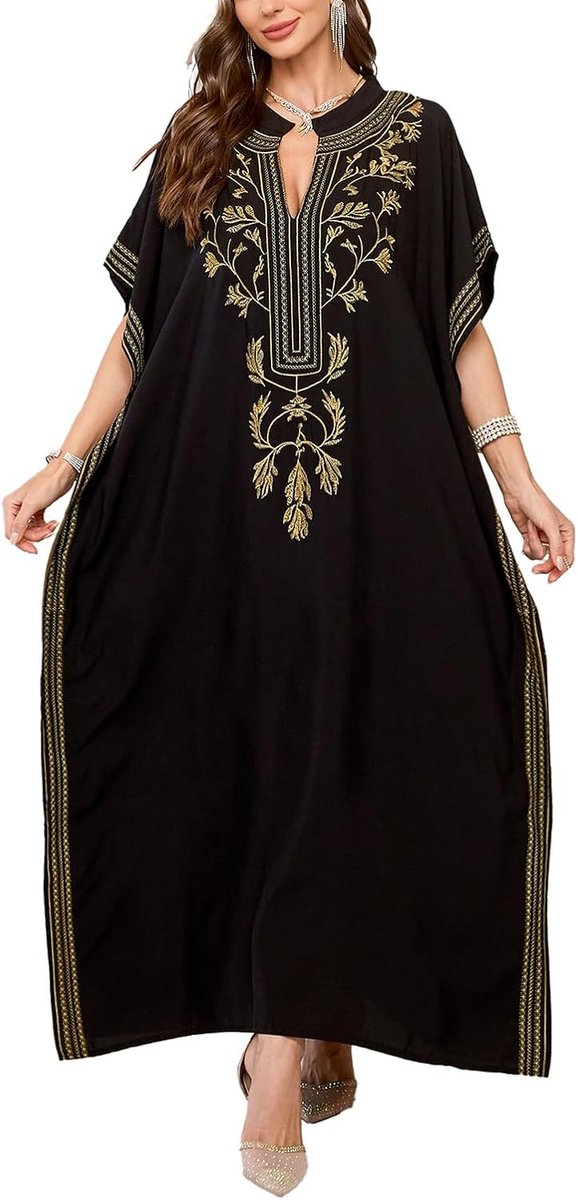 Kant chiffon V-hals lange jurk strandjurk pareo cover ups one size