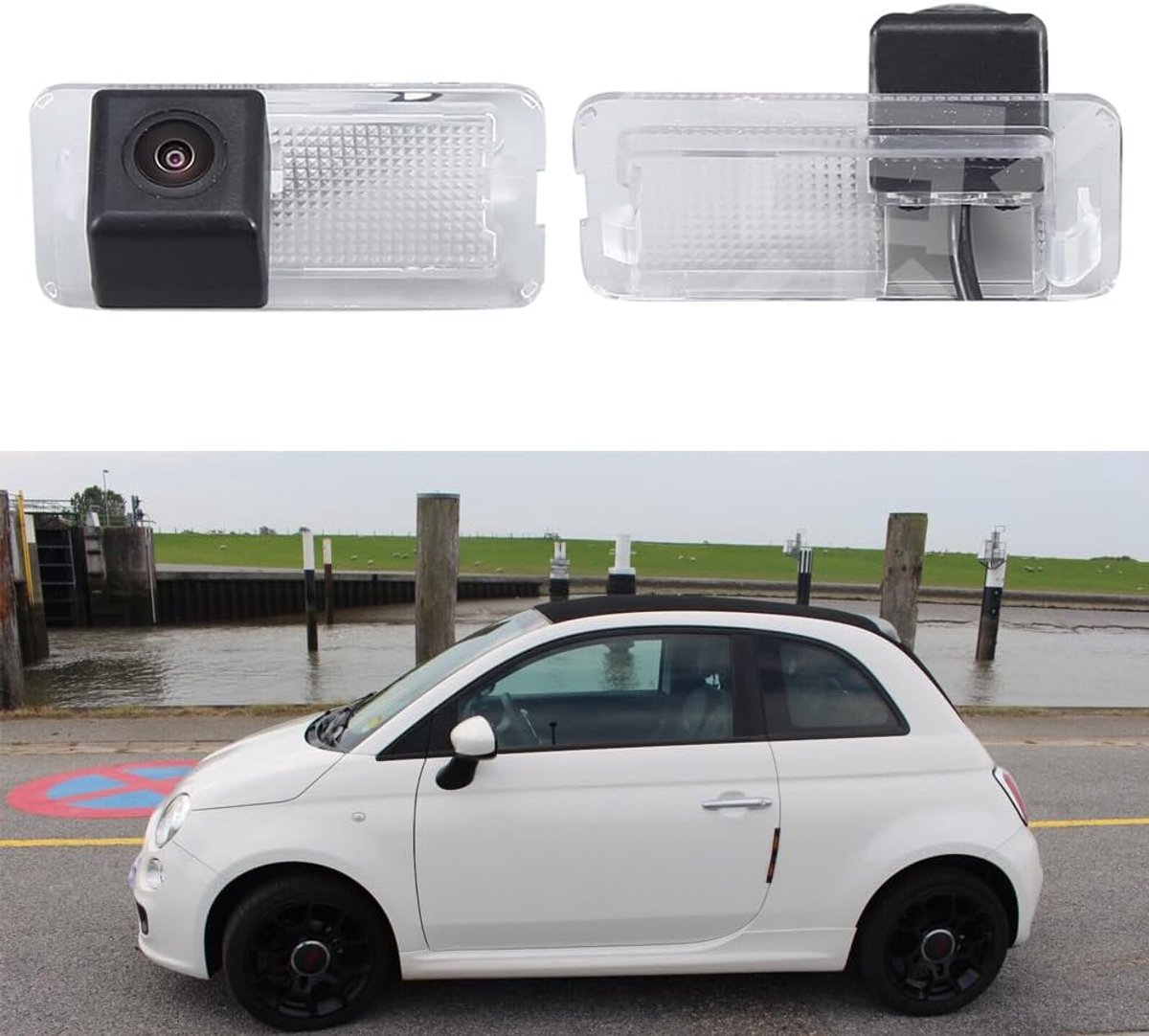 HD kleur auto camera waterdicht nachtzicht achteruitrijcamera vervanging voor FIAT 500 / Abarth 500 2007-2020 / Fiat 500C/595C/695C/312C/Linea 2008-2022