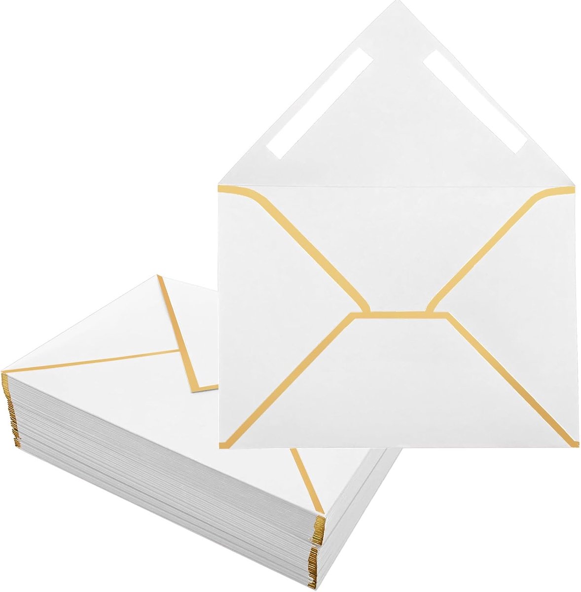 50 stuks rode uitnodigingsenveloppen, 12 x 16,5 cm enveloppen met zelfklevende sluiting 4 x 6 enveloppen voor uitnodigingen voor bruiloften, uitnodigingen, foto's, ansichtkaarten, wenskaarten. (5 x 7