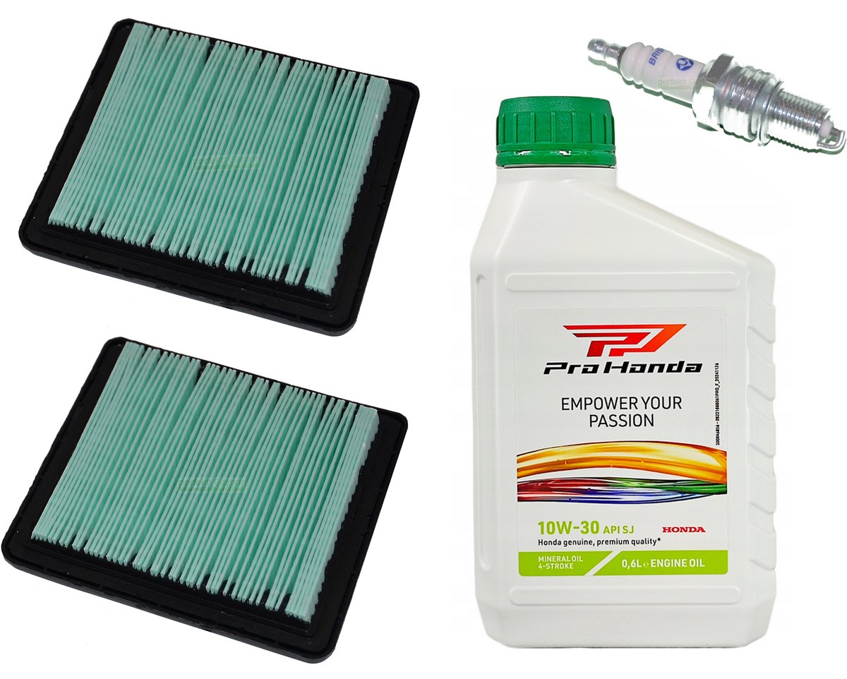 Bougie + filter + olie voor HONDA HRX, HR, HRB, HRG, IZY, HT, HRA, HRN, HRD, HRE en HF grasmaaiers
