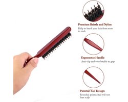 AOOWU Plagen Haarborstel - Gladde Borstel met Staart Handvat - Zachte Massage Haarkam - Ontwarren Haarborstel - Professionele Rug Kammen Borstel - voor Vrouwen Kapsalon haar - Slicking Creëren Volume - Nat en Droog Gebruik