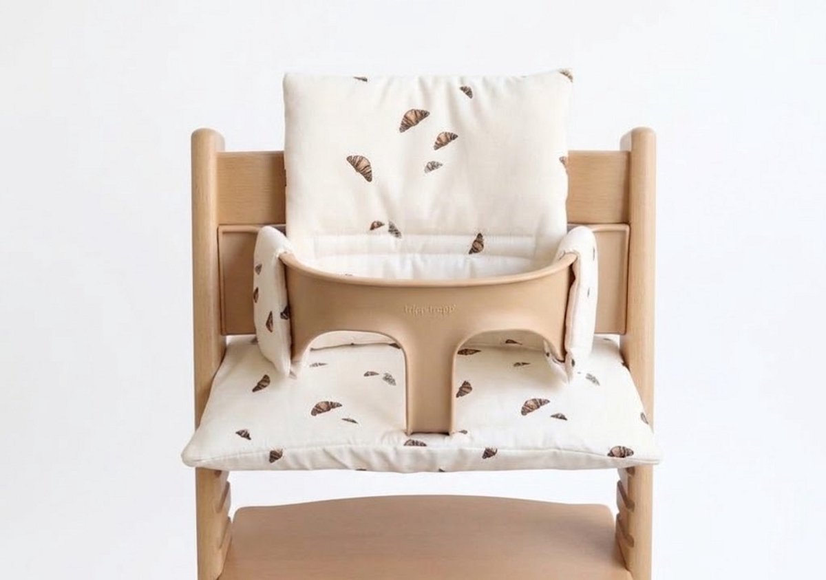 HHHK - Stokke Tripp Trapp Kussenset - Zitkussen en Rugkussen - Croissant - Stoelverkleiner - Babyset Kussen - Kinderstoel – foto 6