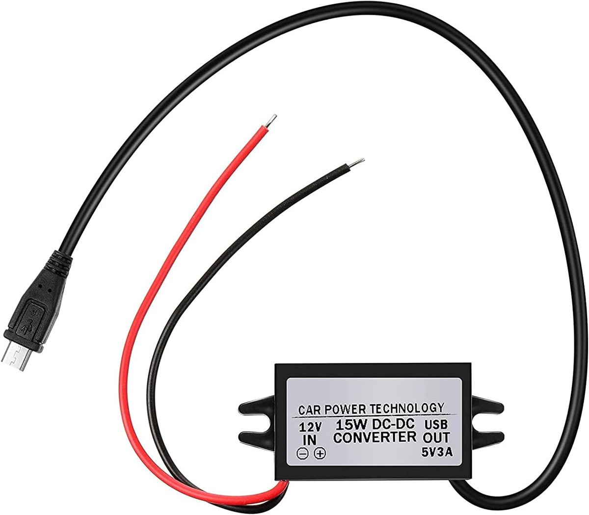 DC-DC step down converter 12V naar 5V - USB Type-C connector - waterproof - ideaal voor Raspberry Pi 4 - ShopVlot