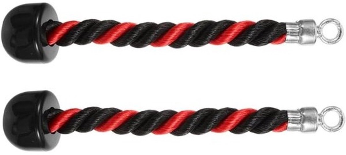Oefentouw - Fitnesstouw - Krachttraining - Antislipgrip - 33 cm - lengte - Zwart