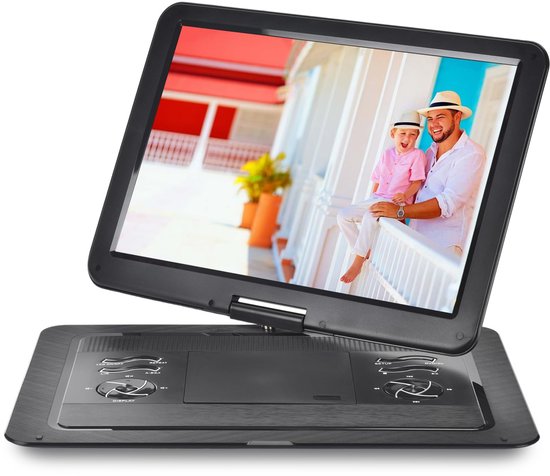Draagbare DVD Speler – 17,1 Inch Full HD Scherm – 5000mAh Accu – Regiovrij – USB/SD – 1920x1080 — afbeelding 3