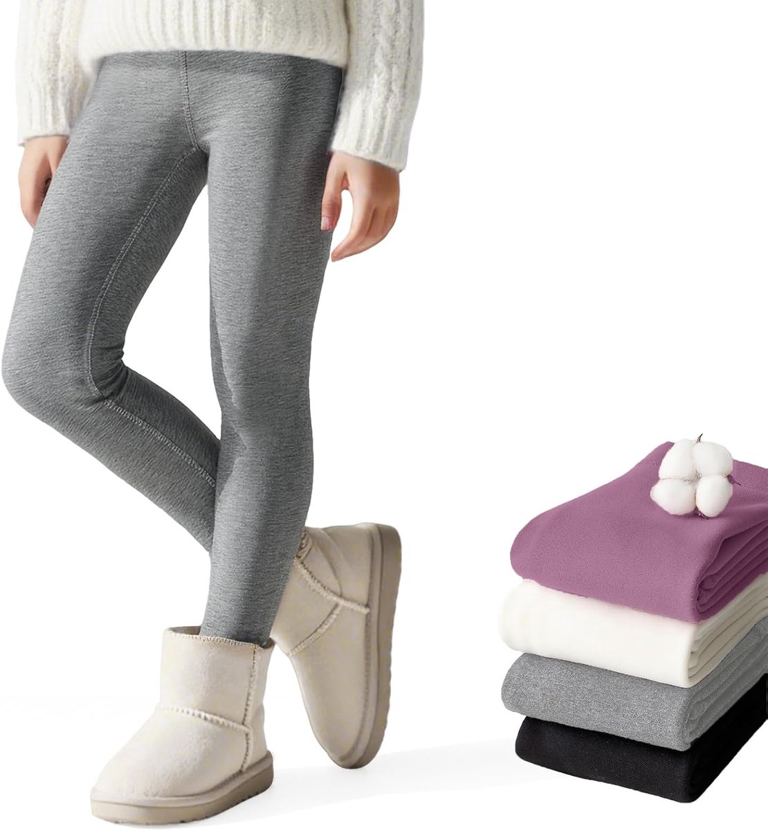 Leggings winter warme broeken met fleece voor 5-13 jaar