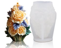 3D-siliconen mallen voor kaarsen - DIY-mallen voor geur- en bloemenkaarsen