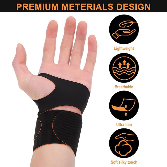 Set 2 Stuks voor Linker- en Rechterhand, Polssteun, Polsspalk, Pols Wrap, Handbandage, Polsbeschermer ideaal voor Sport, Fitness en Dagelijks Gebruik — afbeelding 5