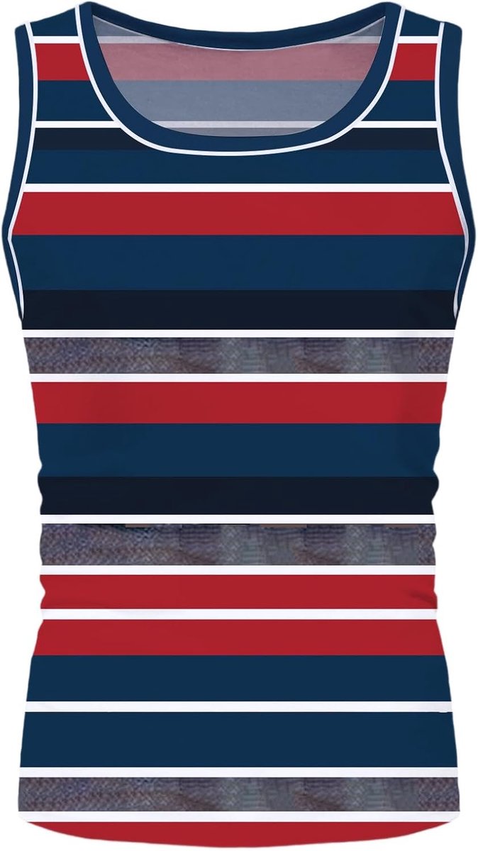Zomertanktop voor heren, grafische tanktops, mouwloze sportshirts, standaard pasvorm, ronde hals, ademend en comfortabel
