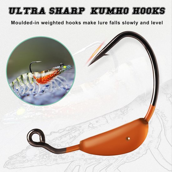 Softbait (voorzien van haak) — Scheurvaste soft-swimbait met wierbestendig ontwerp; geschikt voor zowel zoet- als zoutwatervisserij. — afbeelding 2