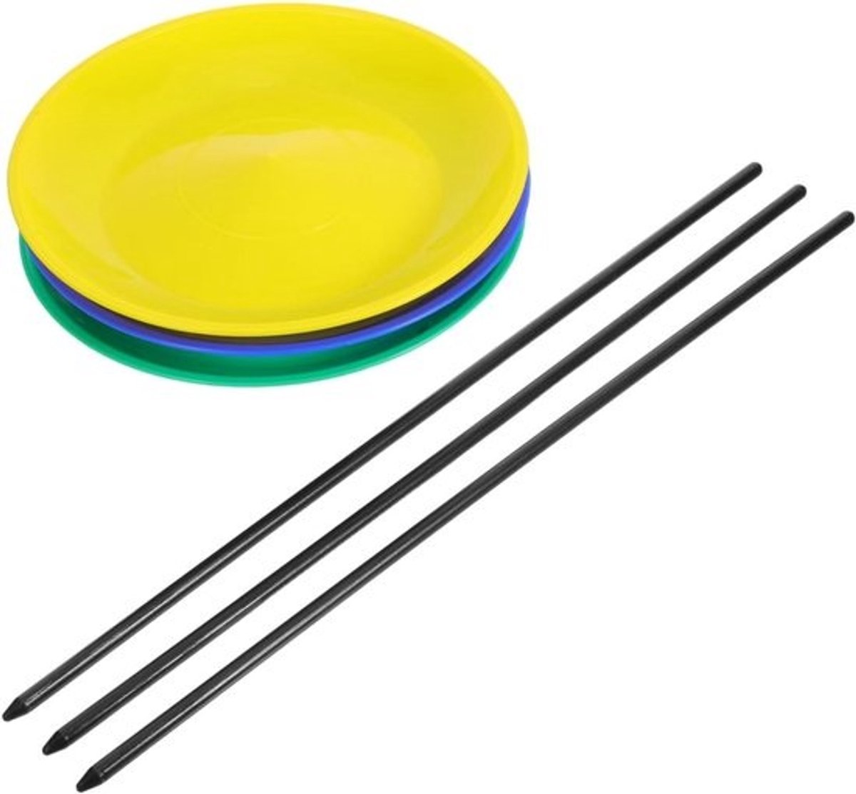 Jongleer-draaitafelset - Circusspeelgoed - Hand-oogtraining - Professionele rekwisieten - 23,50 cm - Diverse kleuren