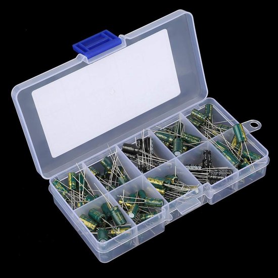 100 Stuks Assortiment Audio Capacitors 10V-63V van 10uF tot 470uF voor DIY Audio Circuits en Elektronische Projecten