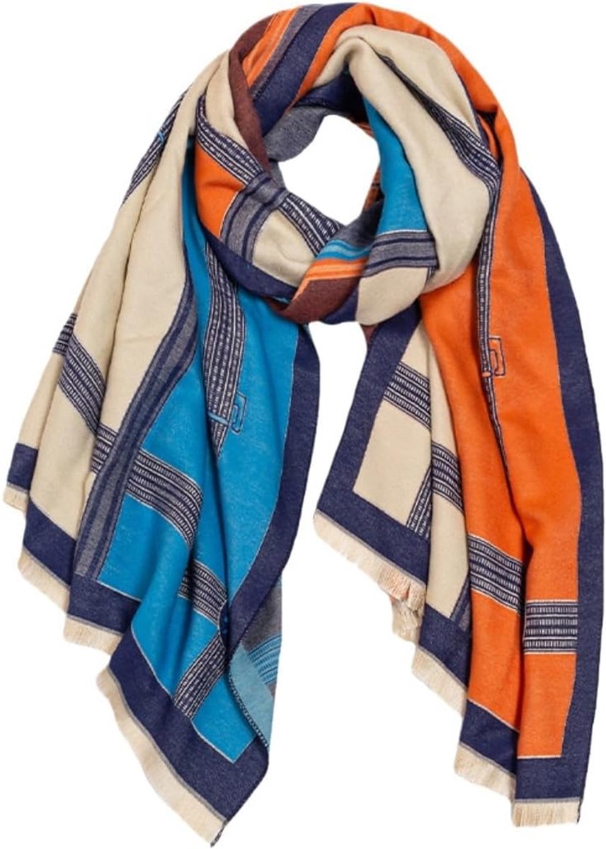 Women's Cashmere Scarf 185 x 65 cm Winter Scottish Pashmina Scarf Reversible Long Warm Thick - ShopVlot