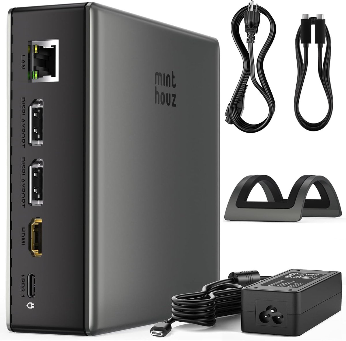Docking station voor laptop - USB-C - 10 poorten - eenvoudig aansluiten - ShopVlot