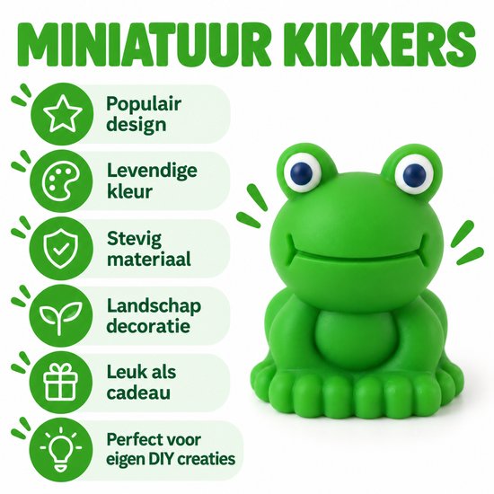 Groene kikker met blauwe ogen, populair design, levendige kleur.