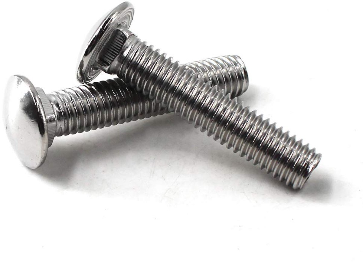 Slotschroeven M10x55mm - roestvrij staal 304 - platte schroeven met vierkante hals - ideaal voor vochtige ruimtes - ShopVlot