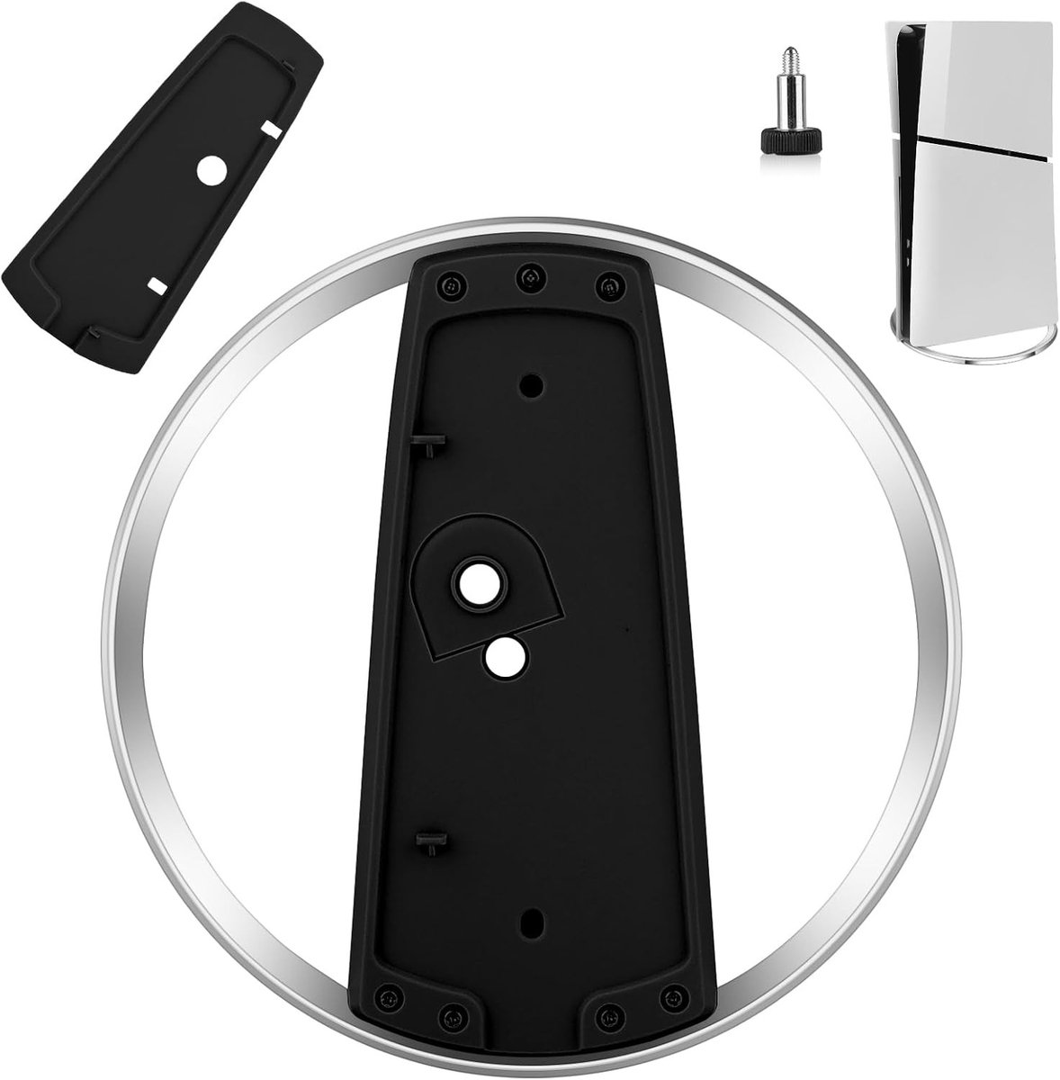 Slimme Verticale Stand voor PS5 Slim Console - Efficiënte Warmteafvoer, Ruimtebesparend en Stabiliteit (Zwart)