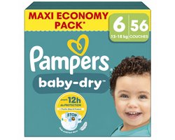 Pampers - Baby Dry Luiers Maat 6 (13-18kg) - 2 x 56 stuks - Voordeelverpakking